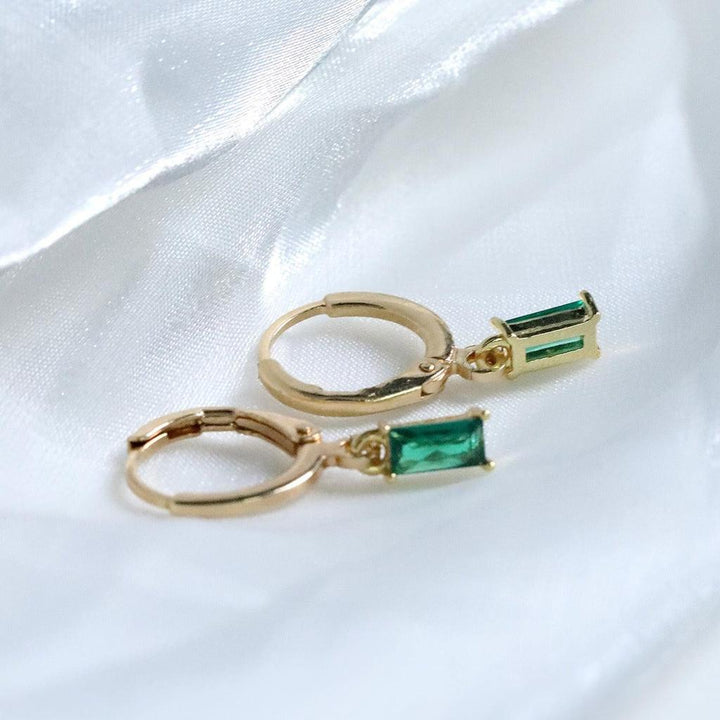 Pendientes Louisa verde esmeralda
