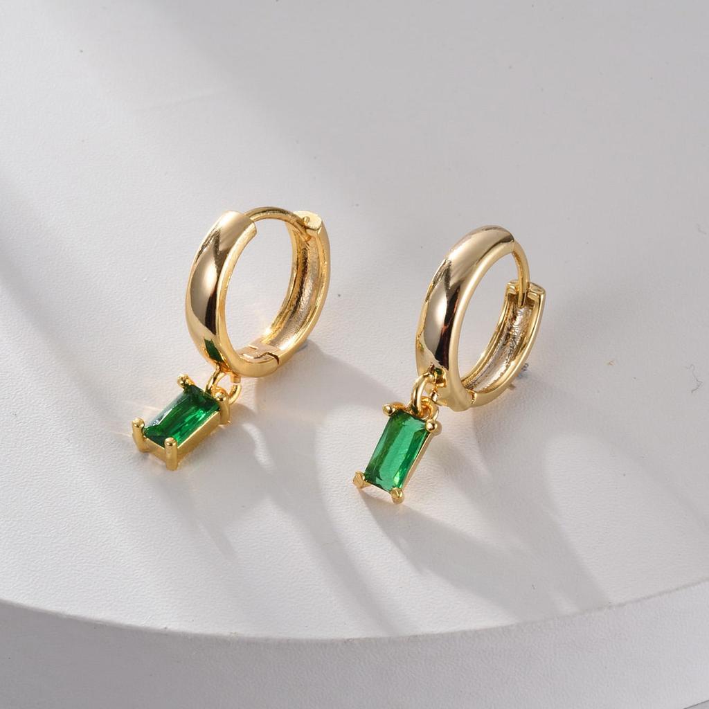 Pendientes Louisa verde esmeralda