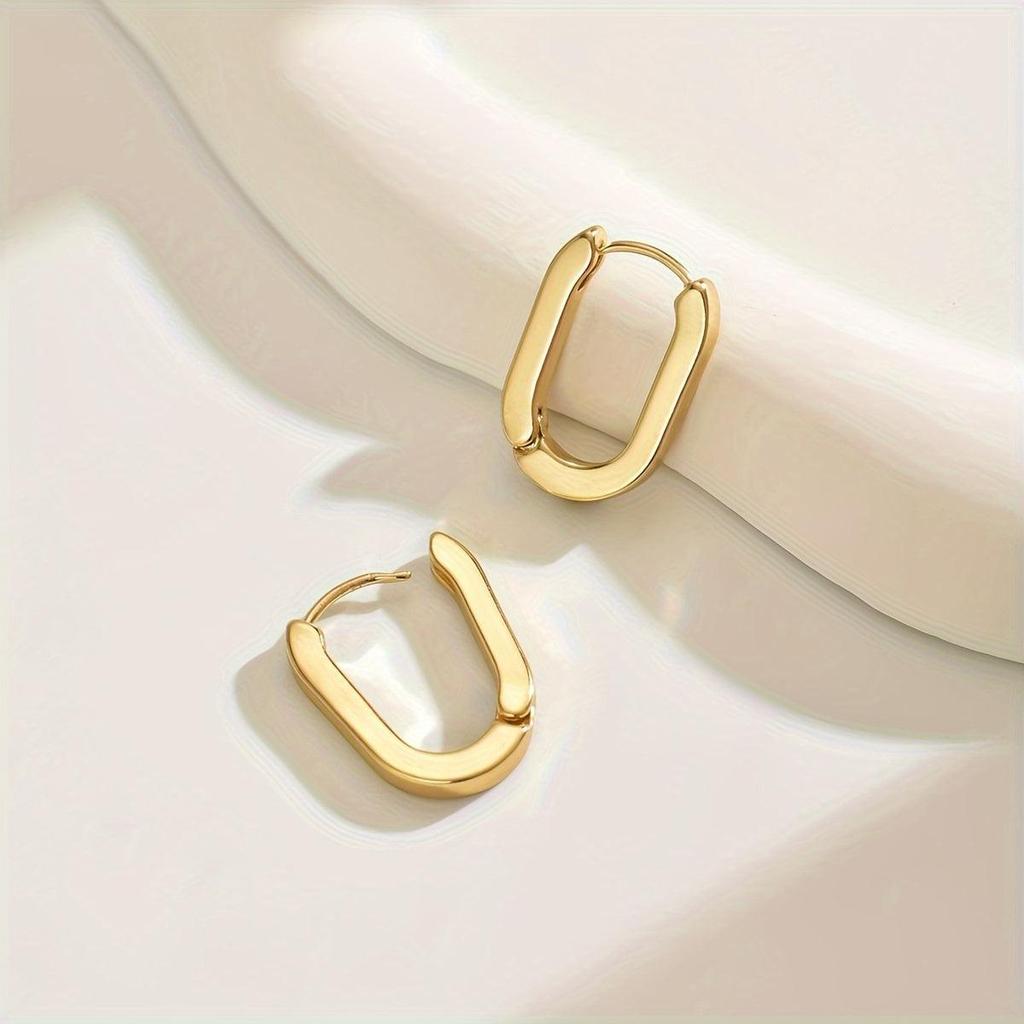 Pendientes de aro geométricos · Dorado o plateado