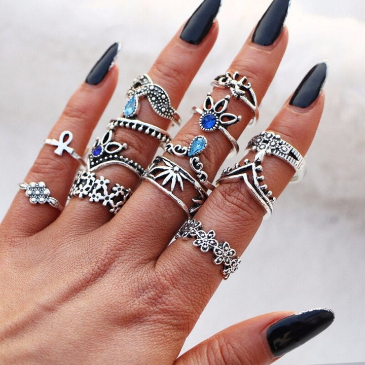 Set premium de 8 a 12 anillos · Dorado