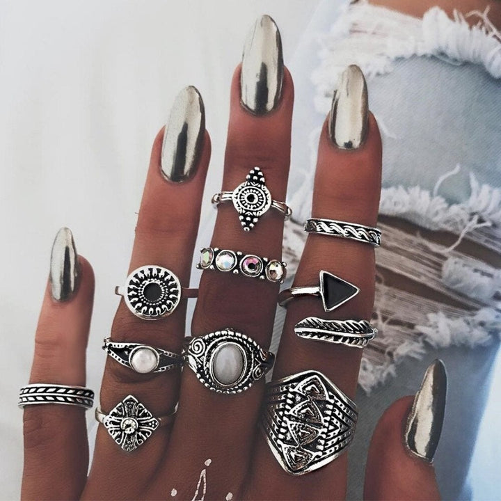 Set premium de 8 a 12 anillos · Dorado