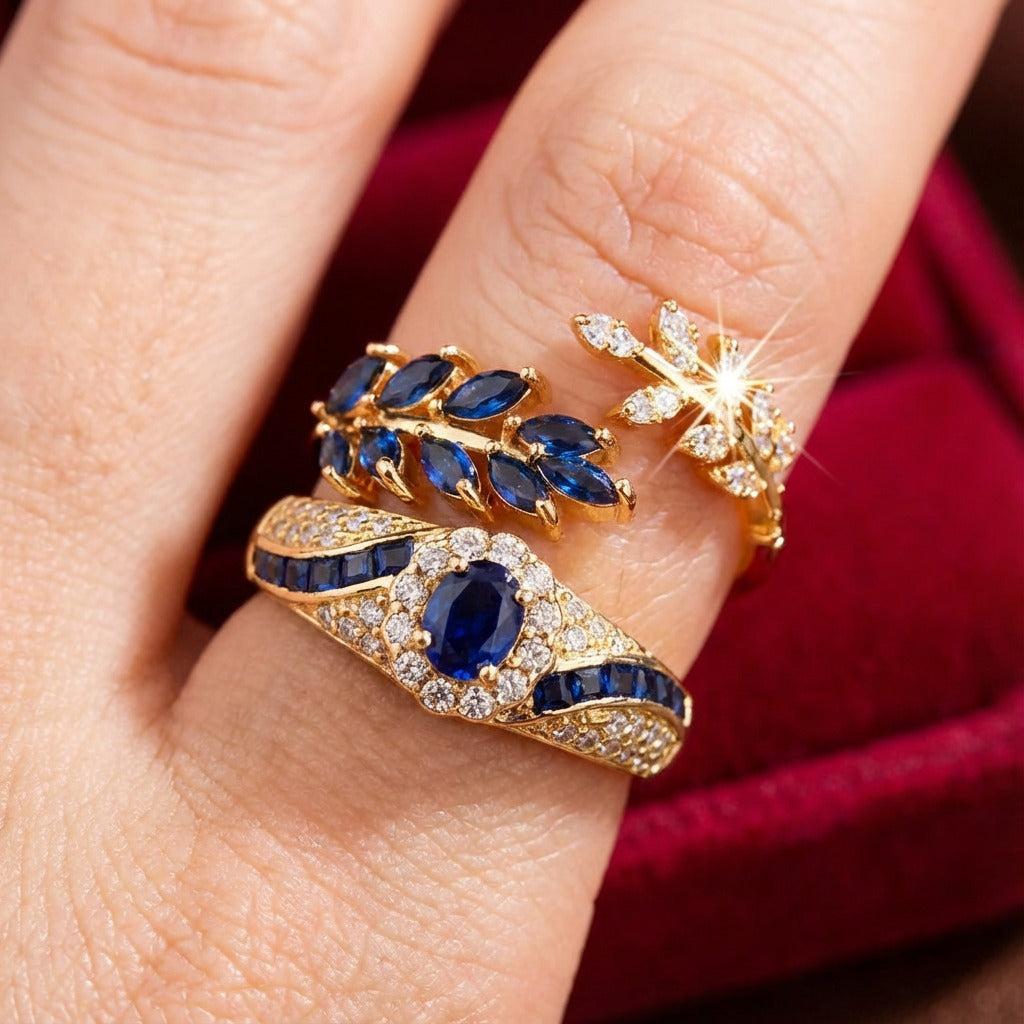 Set de anillos Abellissa · Dorado