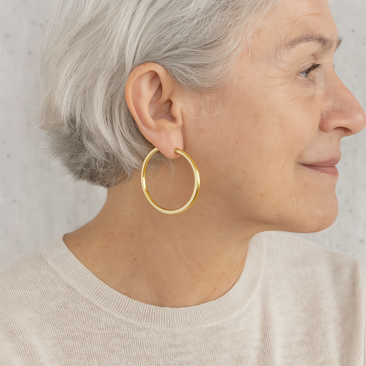 Pendientes de aro grandes · Dorado