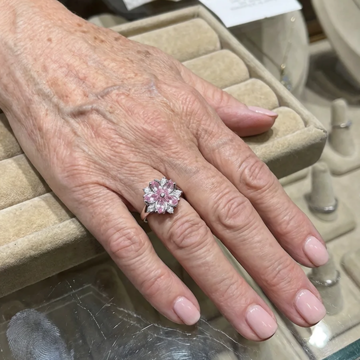 Anillo Flor de cerezo · Plateado
