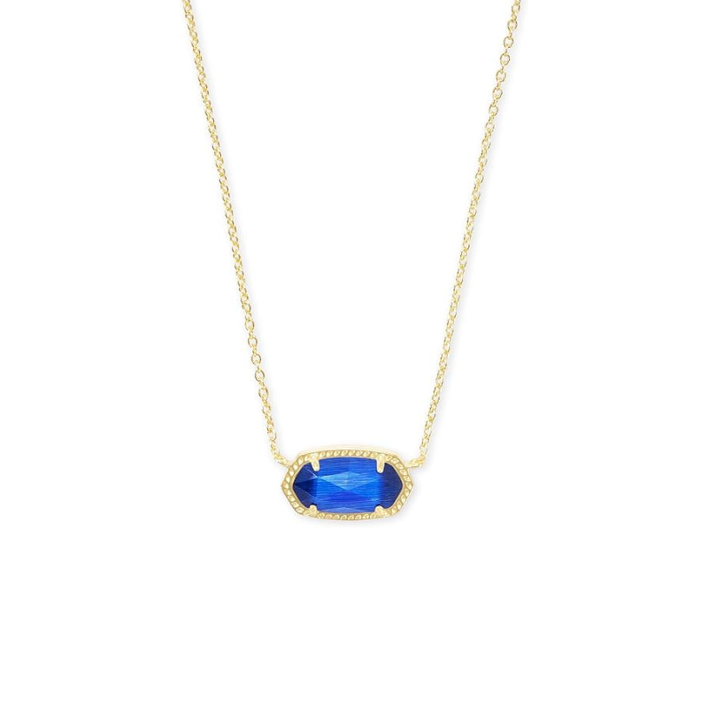 Collar ovalado clásico azul zafiro · Dorado