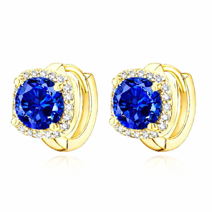 Pendientes Nadine azul zafiro · Dorado