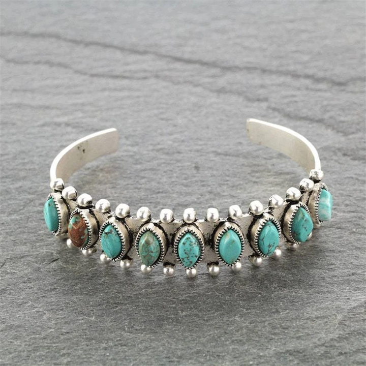 Pulsera retro con piedras turquesa