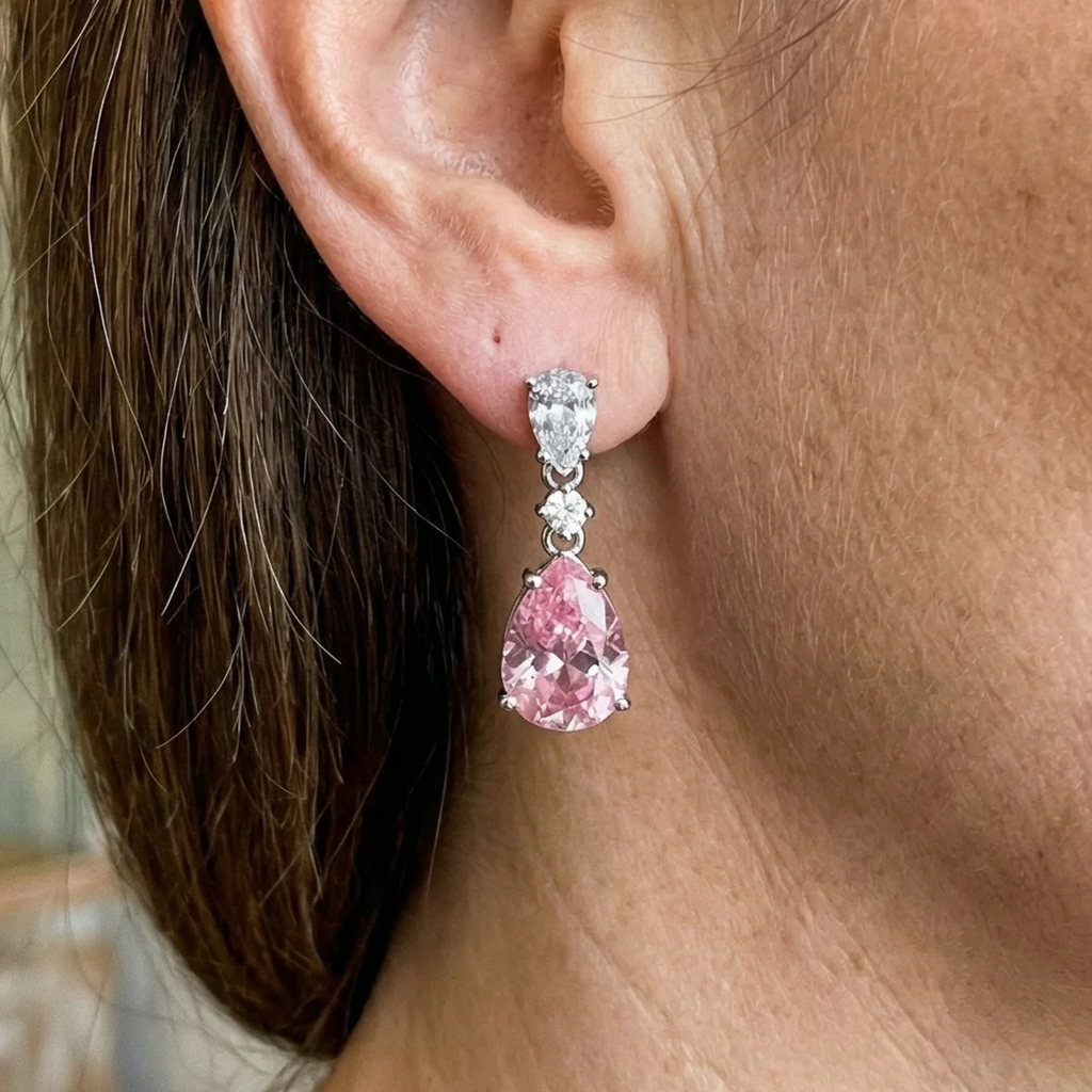 Pendientes Selina de flor · Plateado