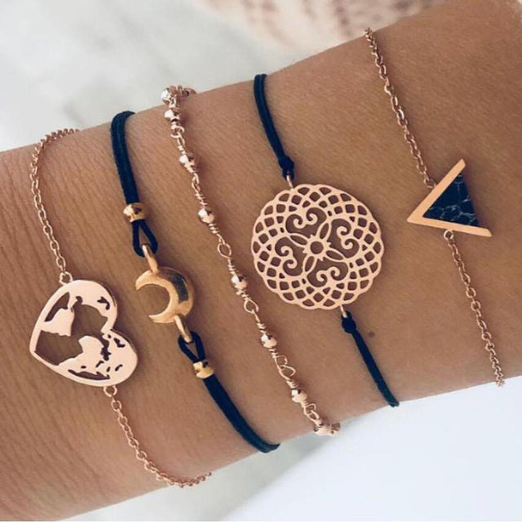 Set de pulseras boho para combinar · Dorado