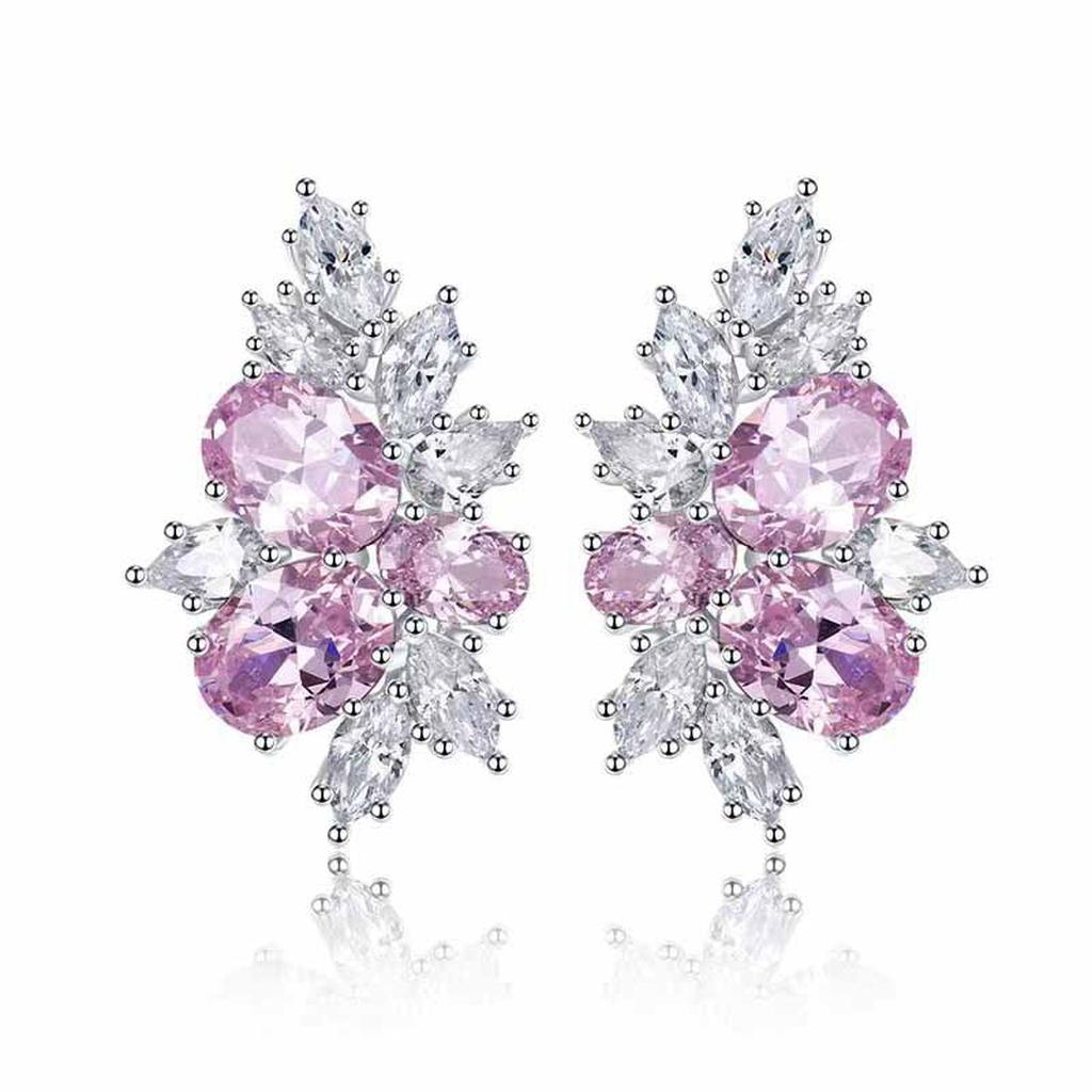 Pendientes Talia de flor · Plateado
