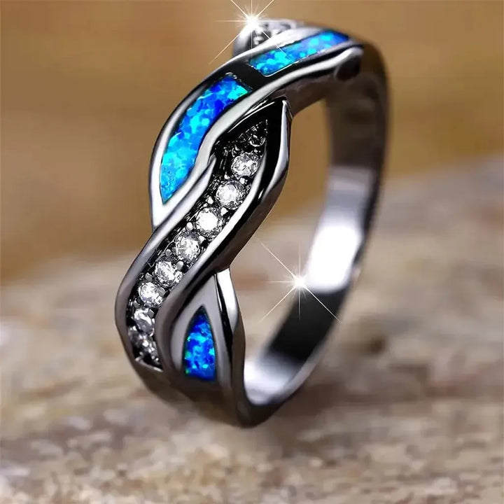 Anillo Thessia Lunebray · Negro