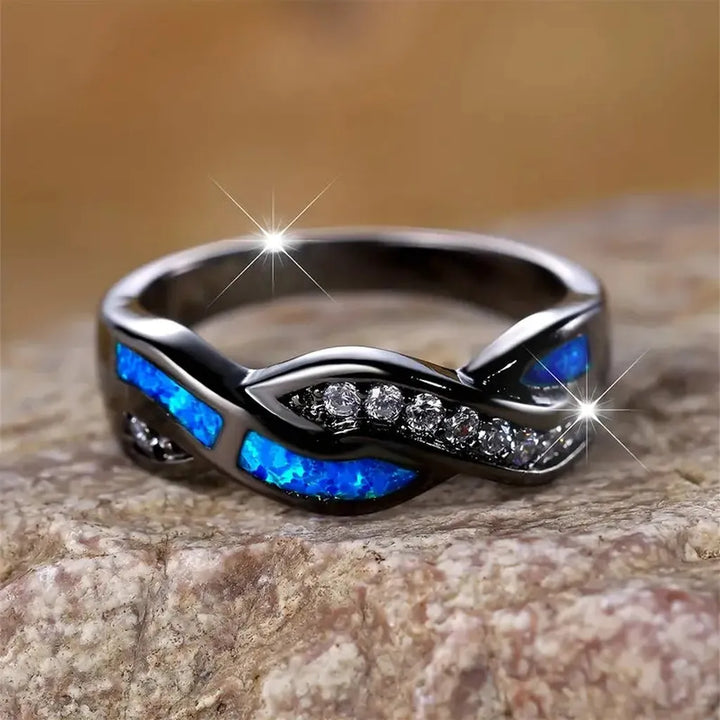 Anillo Thessia Lunebray · Negro