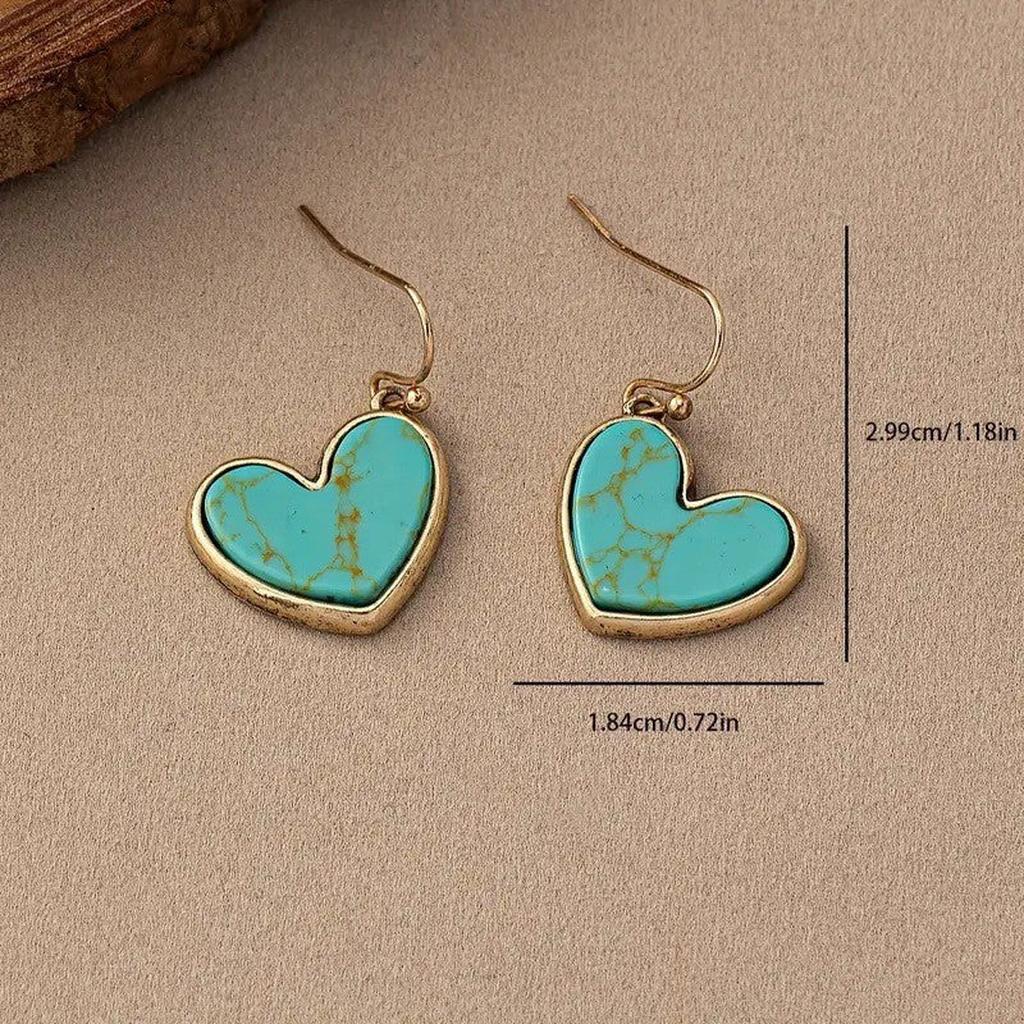 Pendientes Amor turquesa · Dorado