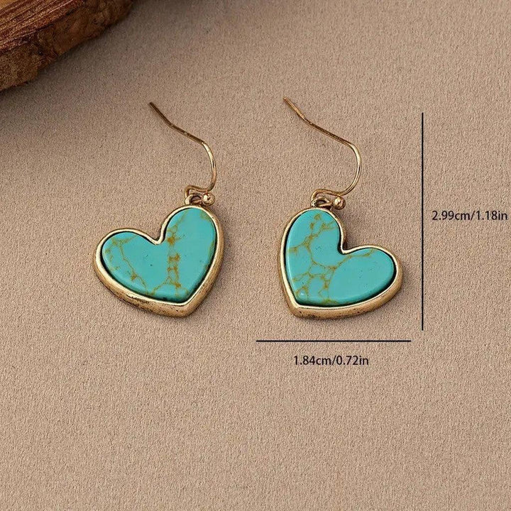 Pendientes Amor turquesa · Dorado