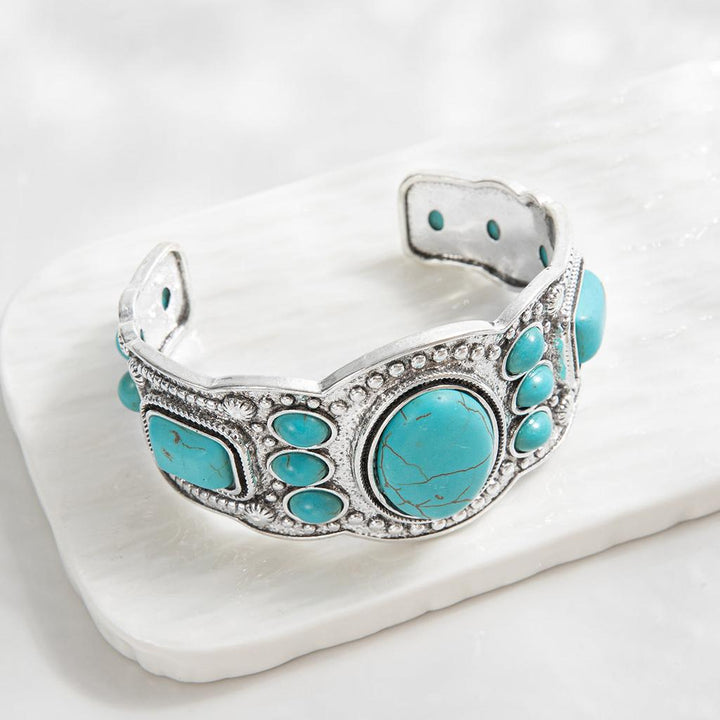 Brazalete Valencrest azul cielo · Plateado