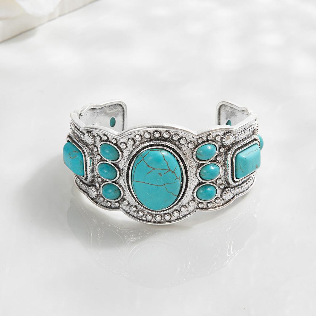 Brazalete Valencrest azul cielo · Plateado