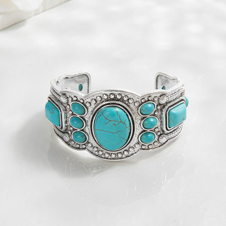 Brazalete Valencrest azul cielo · Plateado