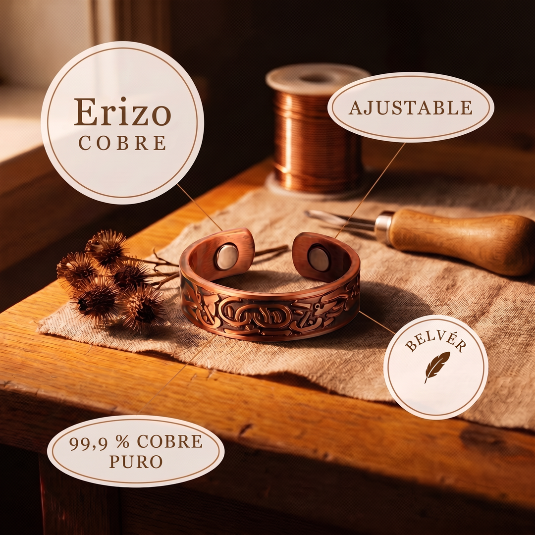 Anillo de cobre Erizo