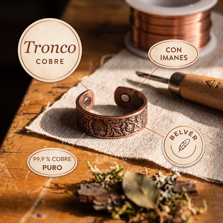 Anillo de cobre Tronco