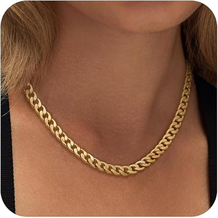 Collar de eslabones gruesos estilo cubano