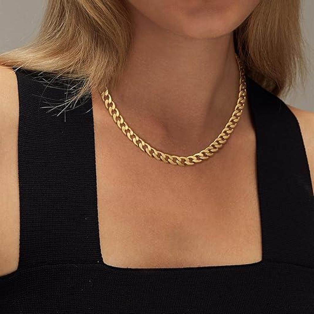 Collar de eslabones gruesos estilo cubano