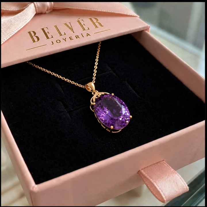 Collar ovalado Imperial violeta