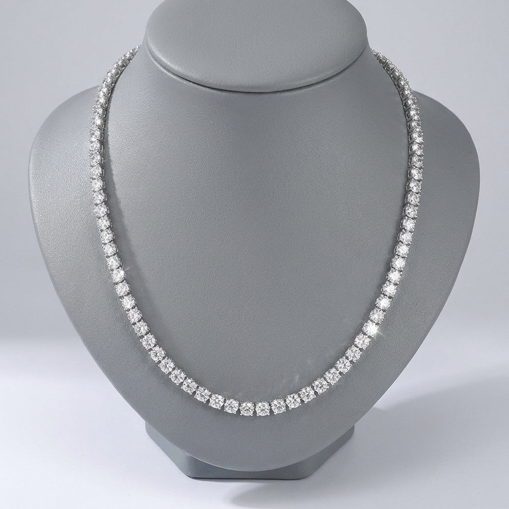 Collar tenis con brillos