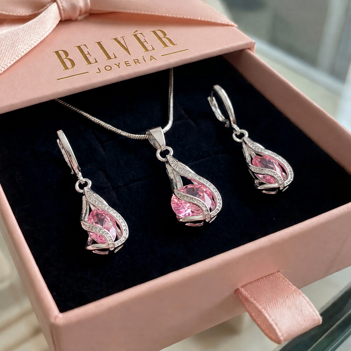 Conjunto Livia Lumen con giro · Plateado