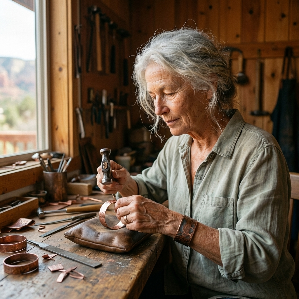 Pulsera de mano de cobre Cauce