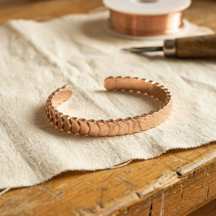 Pulsera de cobre Marea de escamas
