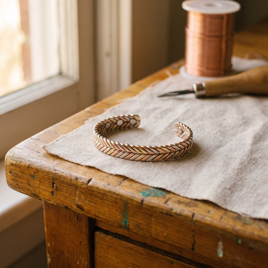 Pulsera de cobre Soto en tres tonos