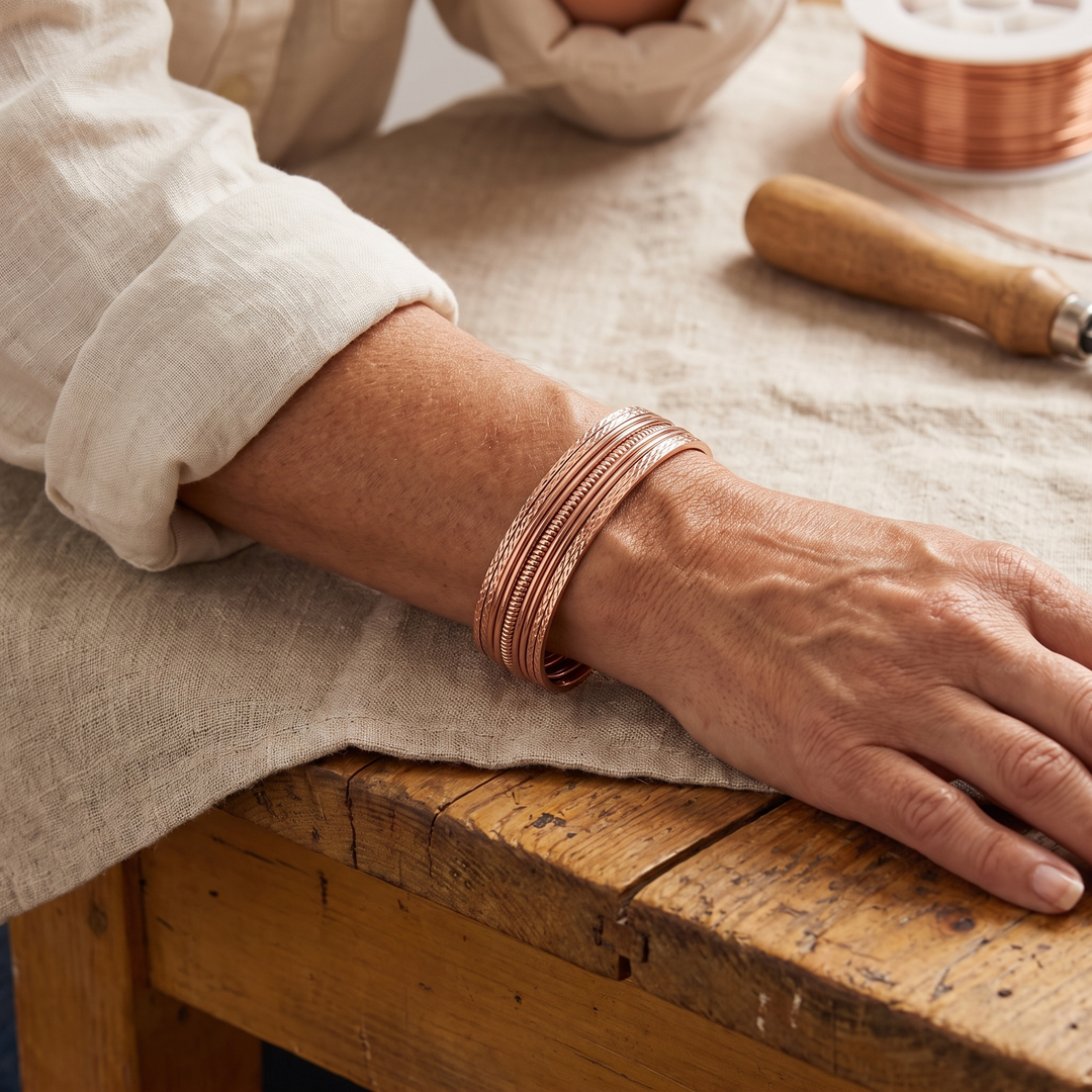 Pulsera de cobre Helechal