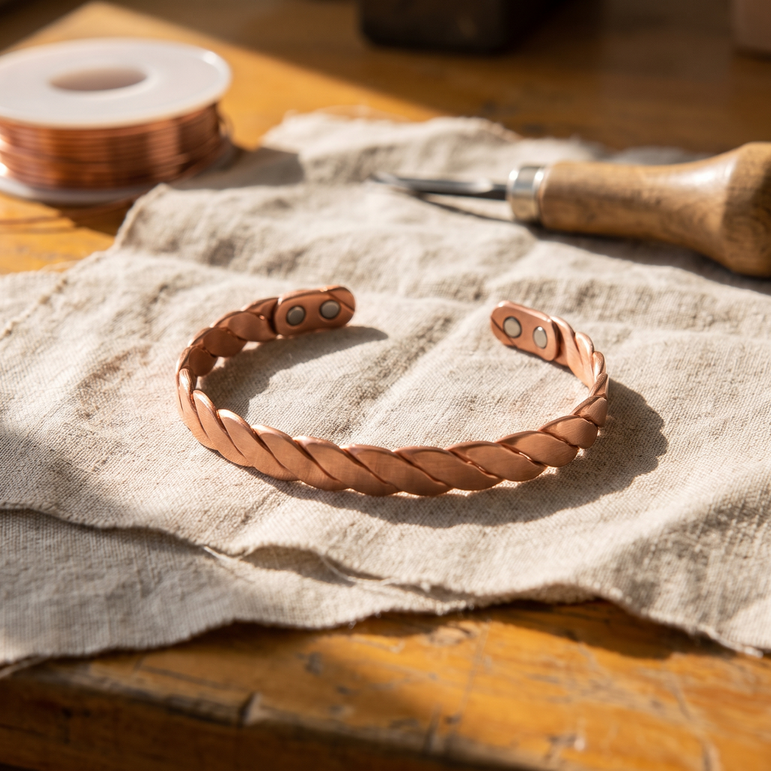 Pulsera de cobre Junco trenzada