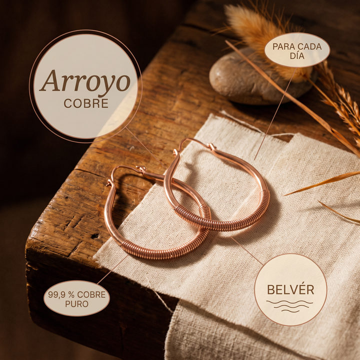 Pendientes de cobre Arroyo