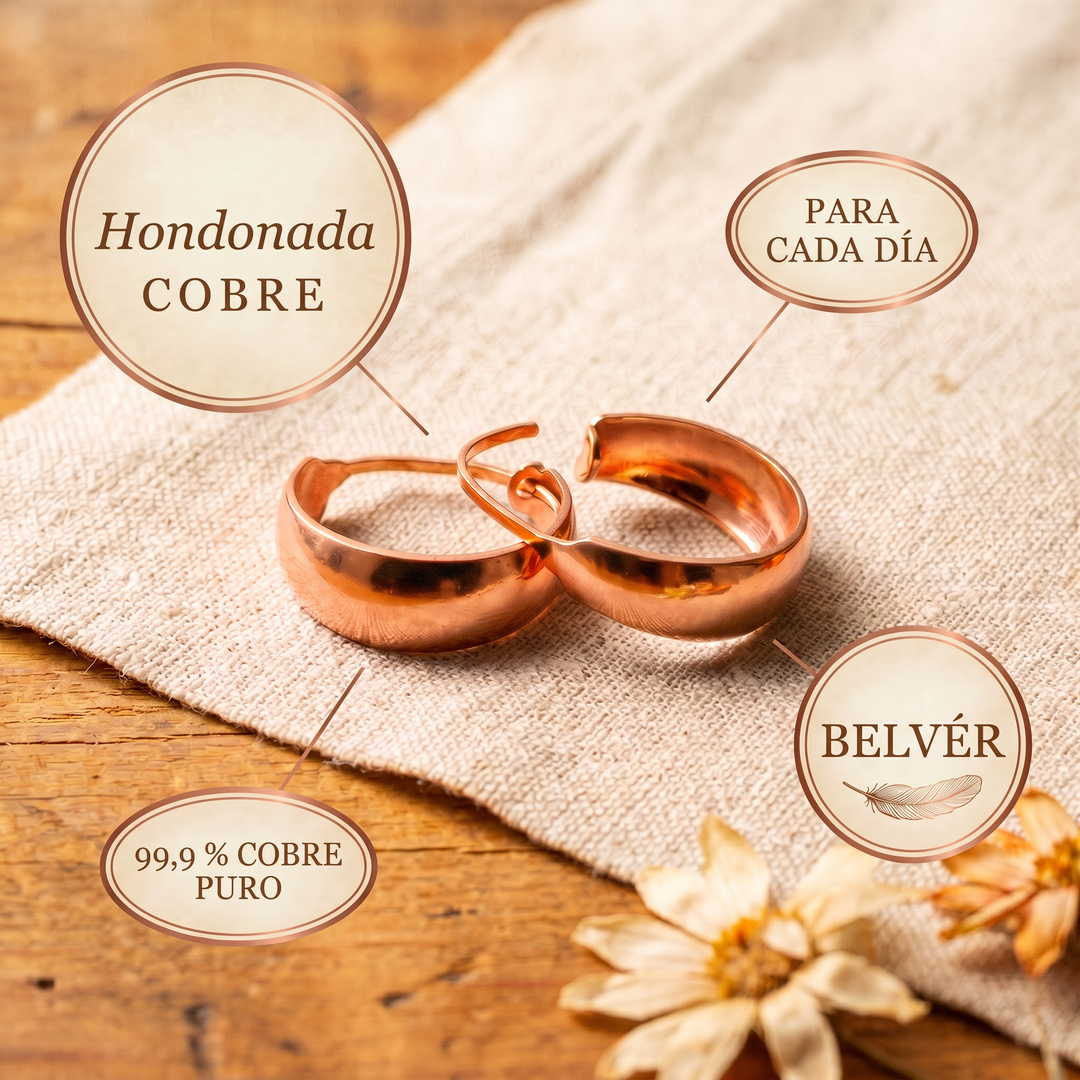 Pendientes de cobre Hondonada
