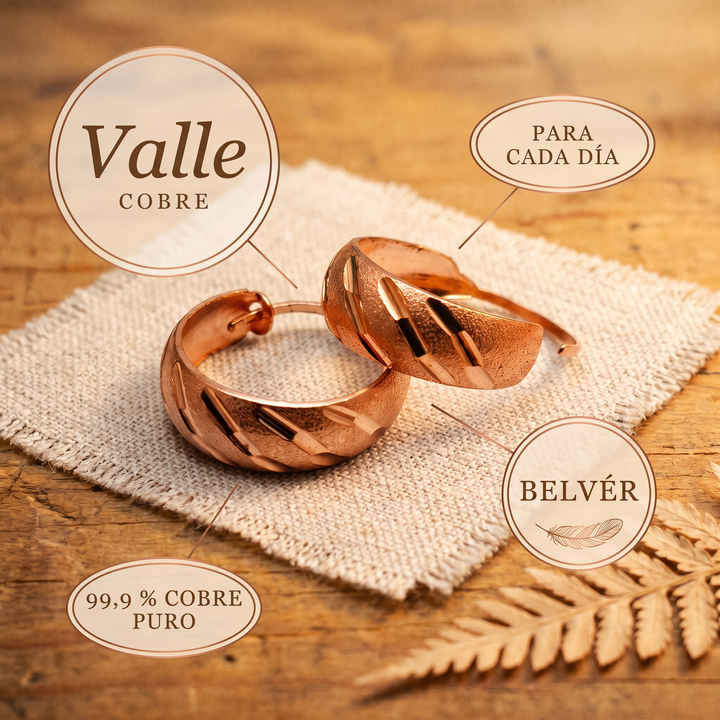 Pendientes de cobre Valle