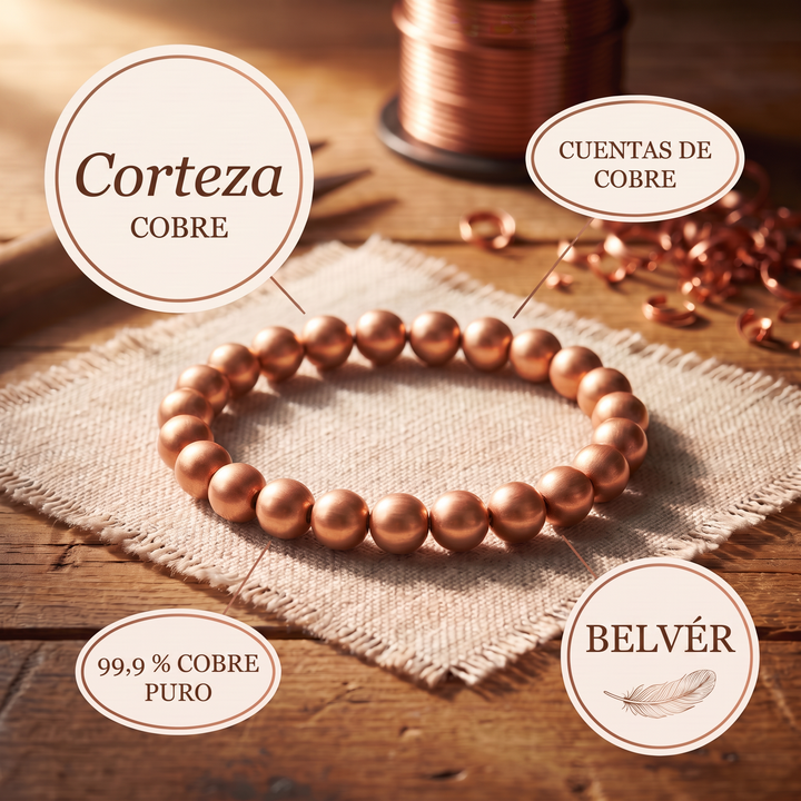 Pulsera de cobre Corteza