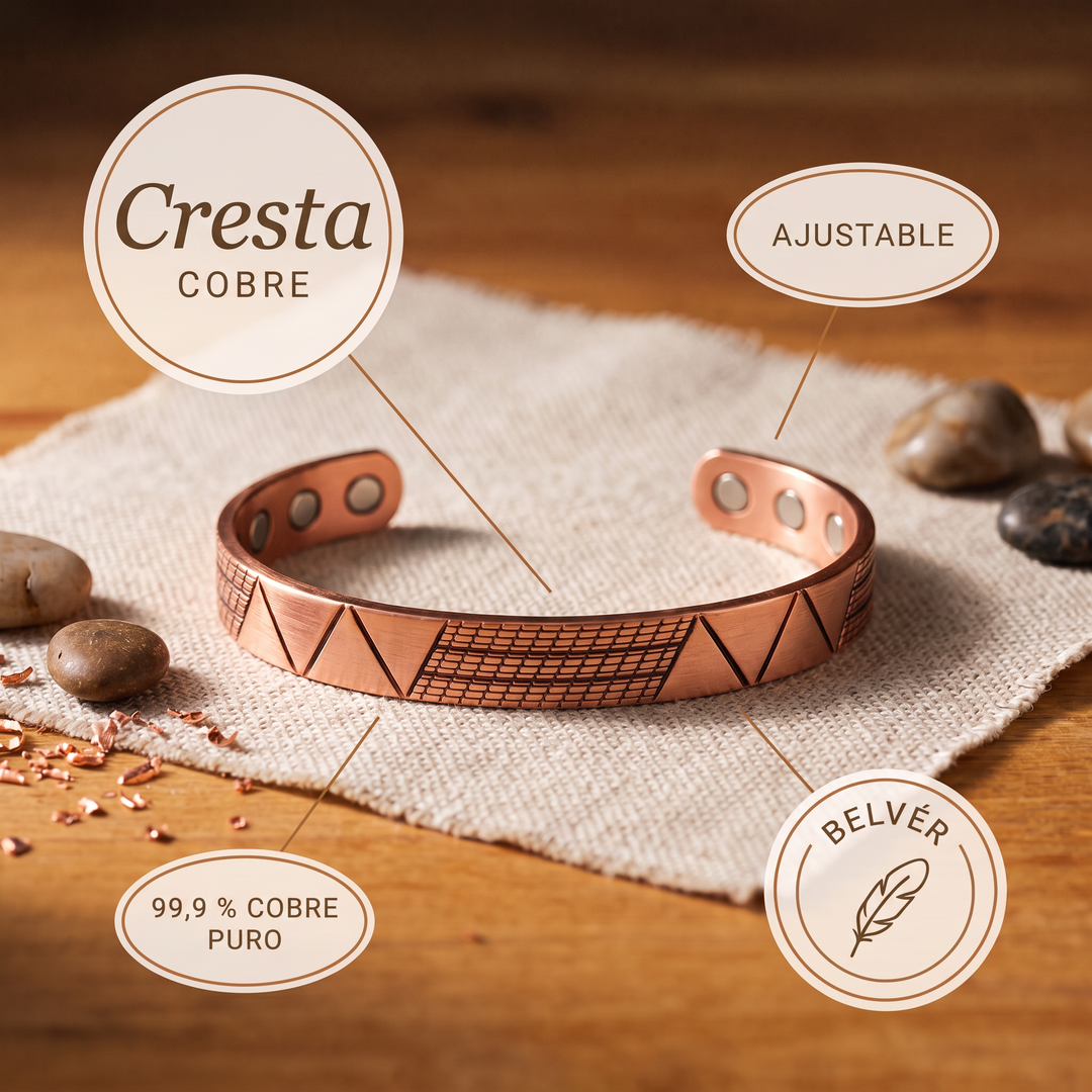Pulsera de cobre Cresta