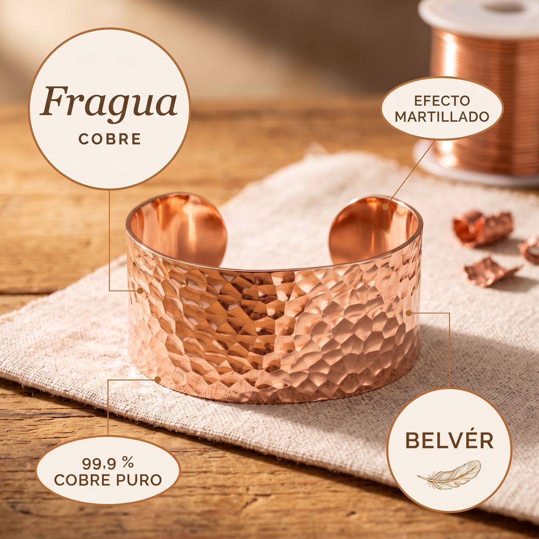 Pulsera de cobre Fragua ancha