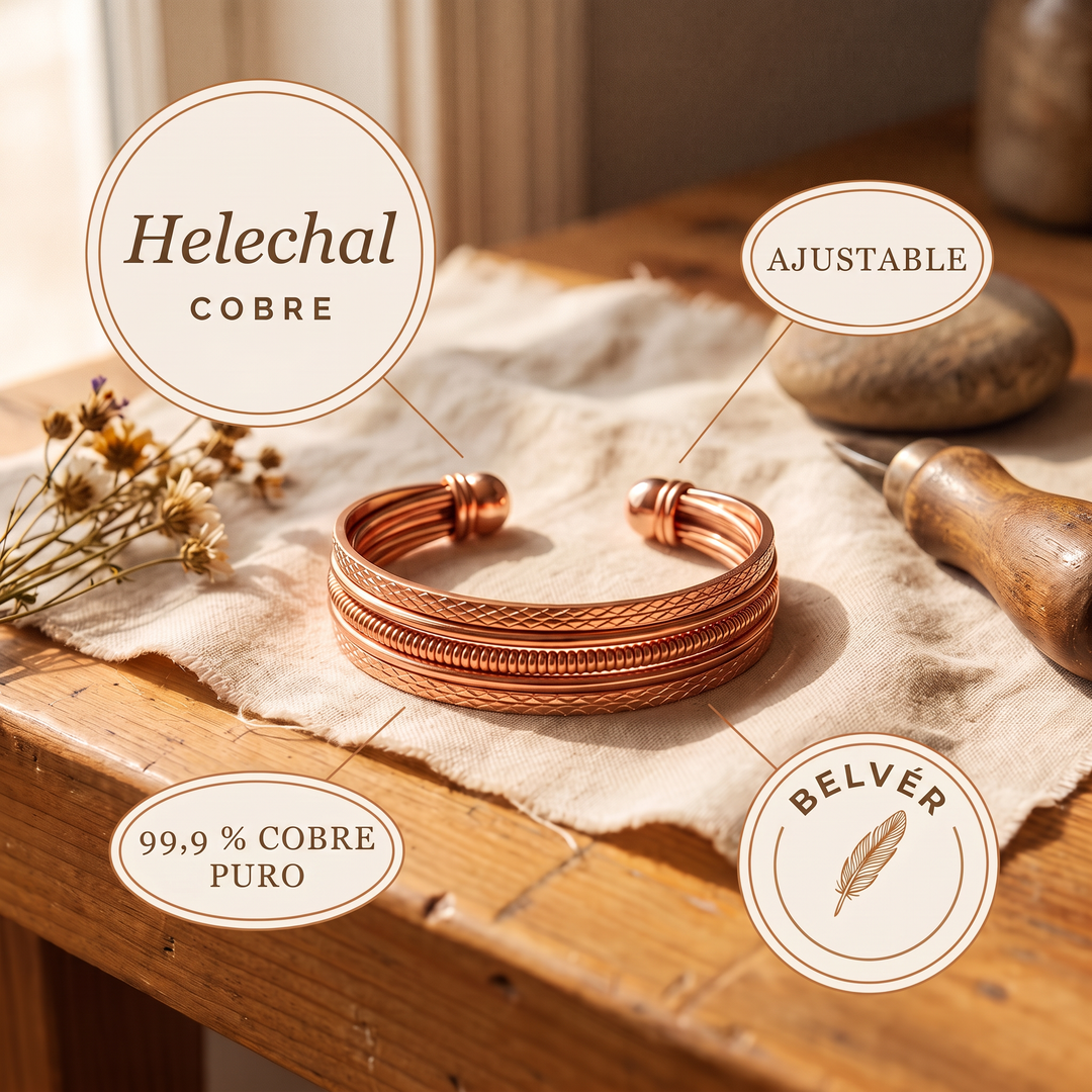 Pulsera de cobre Helechal