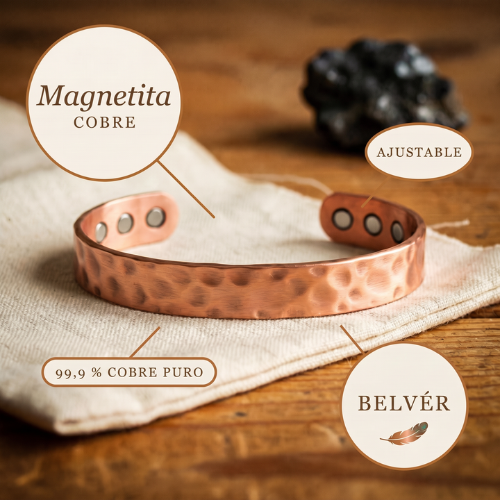 Pulsera de cobre Magnetita con imanes