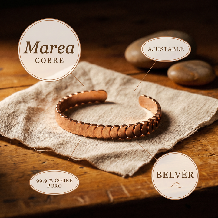 Pulsera de cobre Marea de escamas