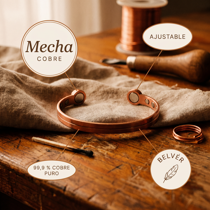 Pulsera de cobre Mecha