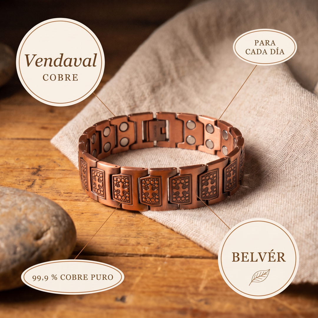 Pulsera de cobre para hombre Vendaval