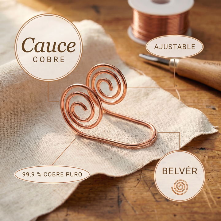 Pulsera de mano de cobre Cauce