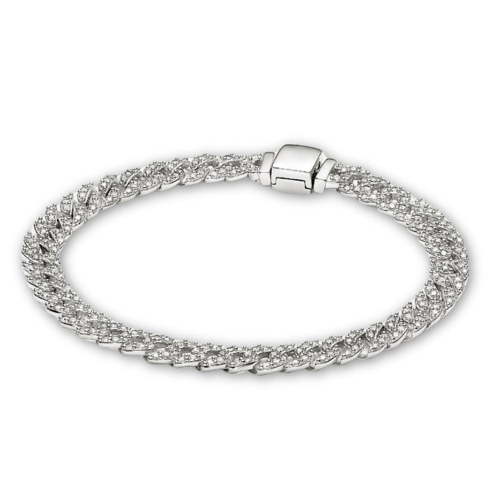 Pulsera de eslabones anchos estilo cubano