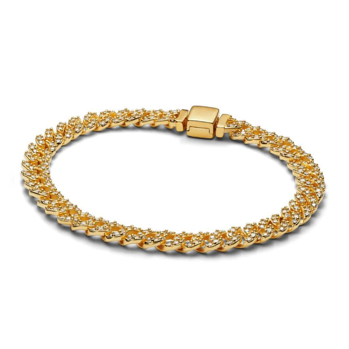 Pulsera de eslabones anchos estilo cubano