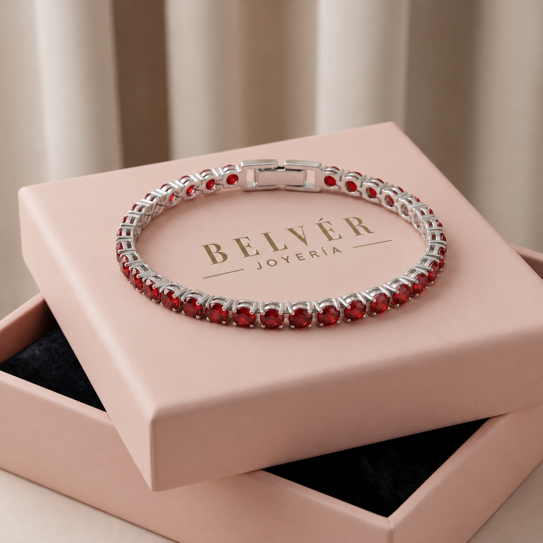 Pulsera tenis · Plateado