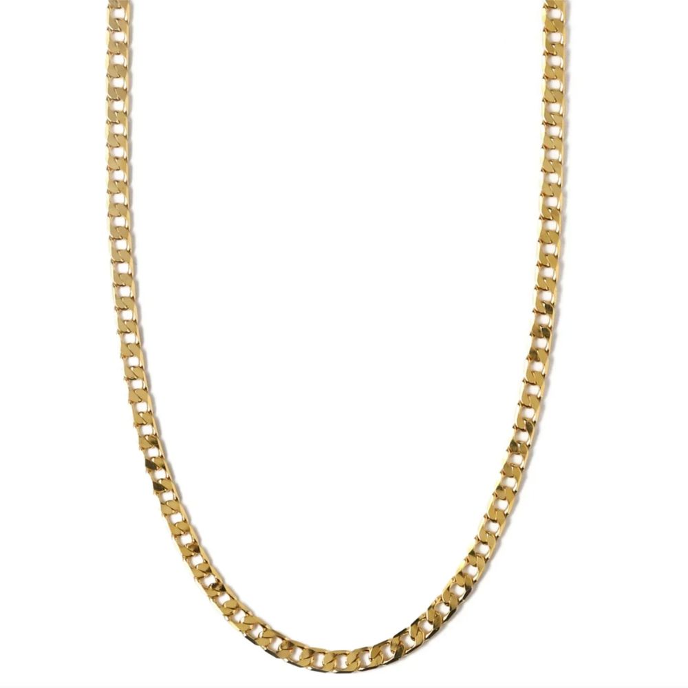 Collar de cadena barbada plana